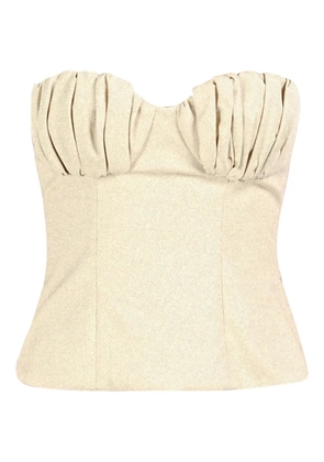 Rowen Rose ruched-bustier top - Neutrals