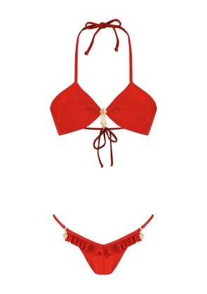Amir Slama shell-charms bikini - Red