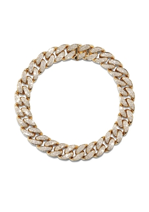 SHAY 18K yellow gold diamond flat essential link bracelet