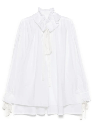 midorikawa raw edge blouse - White