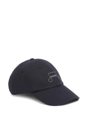 Marni logo-appliqué cap - Blue