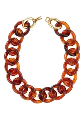 Kenneth Jay Lane tortoiseshell chain-link necklace - Brown