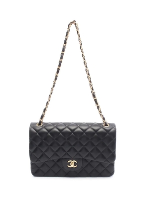 CHANEL Pre-Owned 2016-2017 Jumbo Classic Lambskin Double Flap shoulder bag - Black
