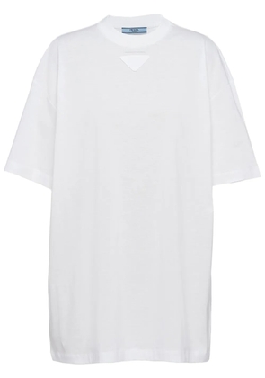 Prada triangle-logo jersey T-shirt - White