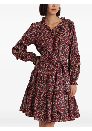 Lauren Ralph Lauren ruffled floral print dress - Red
