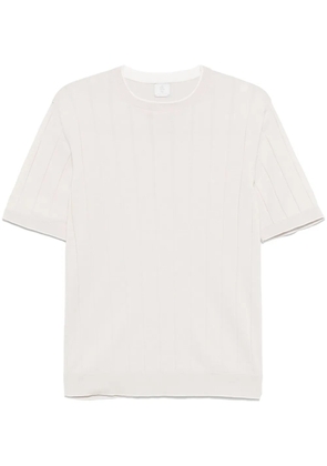 Eleventy ribbed-knit T-shirt - Neutrals