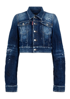 DSQUARED2 spots wash dean jean jacket - Blue