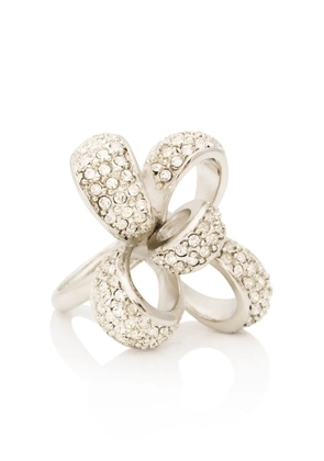 Kenneth Jay Lane crystal-embellished ring - Silver