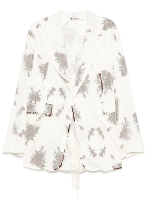 midorikawa raw edge blazer - White