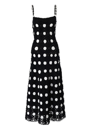 Carolina Herrera polka-dot knit midi dress - Black