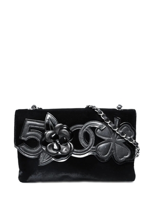 CHANEL Pre-Owned 2005-2006 Camelia chain shoulder bag - Black