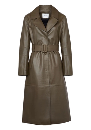 Yves Salomon leather trenchcoat - Green