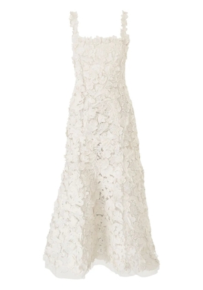 Carolina Herrera embroidered midi dress - White