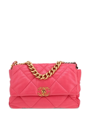CHANEL Pre-Owned 2020 large Chanel 19 shoulder bag - Pink