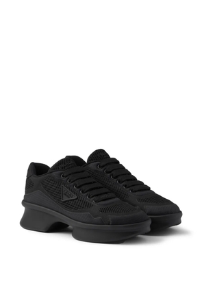Prada logo patch trainers - Black