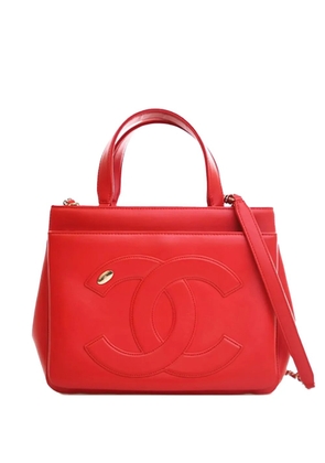 CHANEL Pre-Owned 2019 Small Lambskin CC Mania Shopping Tote satchel - Red