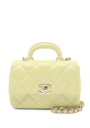 CHANEL Pre-Owned 2021 mini Flap two-way handbag - Yellow