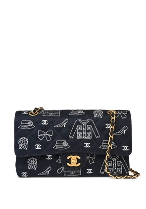 CHANEL Pre-Owned 2002 medium Double Flap shoulder bag - Black