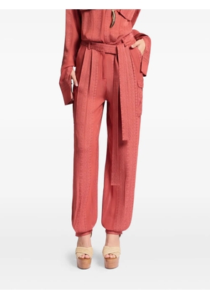 Elie Saab cargo-pocket belted trousers - Pink