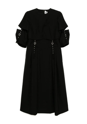 Noir Kei Ninomiya slashed-sleeves dress - Black