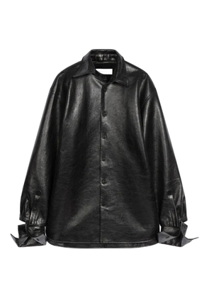 DRIES VAN NOTEN leather shirt - Black
