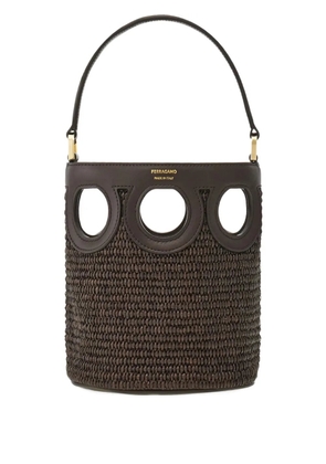 Ferragamo Gancini bucket bag - Brown