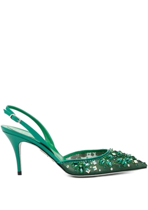 René Caovilla 80mm Cinderella pumps - Green