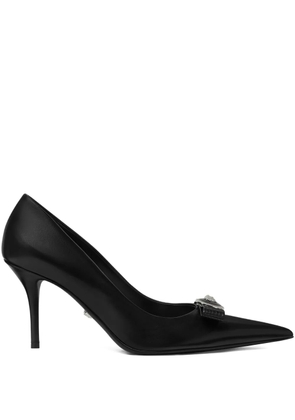 Versace 85mm Gianni Ribbon leather pumps - Black