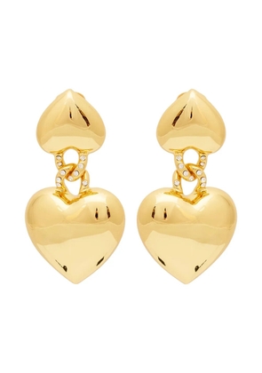 Kenneth Jay Lane heart-motif earrings - Gold