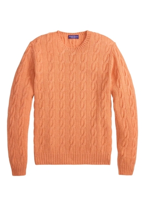 Ralph Lauren Purple Label cable-knit long-sleeve sweater - Orange