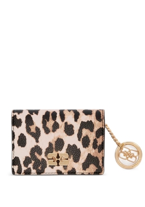 GANNI leopard-print wallet - Neutrals