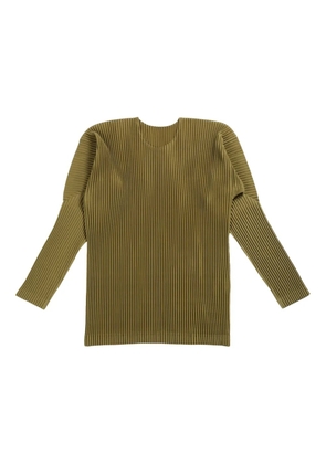Homme Plissé Issey Miyake plissé-effect T-shirt - Green