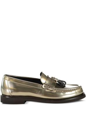 Brunello Cucinelli metallic-finish tassel loafers - Gold