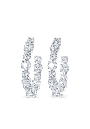 Fantasia by Deserio stone-embellished hoop earrings - Silver