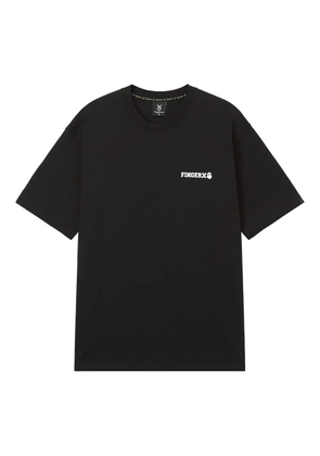 FINGERCROXX graphic-print cotton T-shirt - Black