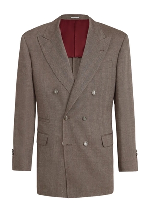 Brunello Cucinelli peak-lapels blazer - Brown