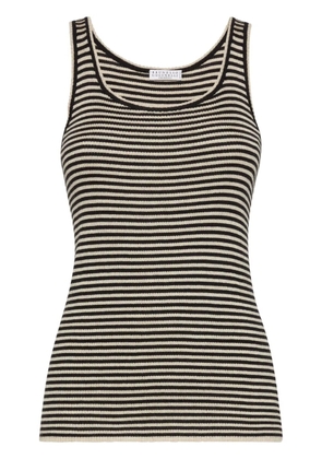 Brunello Cucinelli striped top - Black