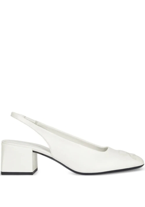 Courrèges AC-logo slingback pumps - White