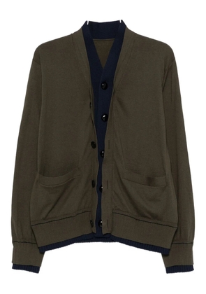 sacai buttoned pocket cardigan - Green