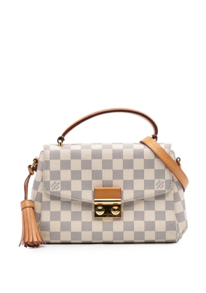Louis Vuitton Pre-Owned 2018 Damier Azur Croisette satchel - White