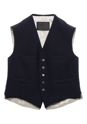 Prada five-button welt-pocket vest - Blue