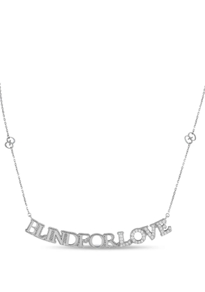 Gucci Pre-Owned 18K white gold Blind for Love diamonds necklace - Silver