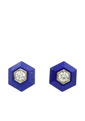FRED LEIGHTON 18kt white gold Hexagon Lapis Lazuli earrings