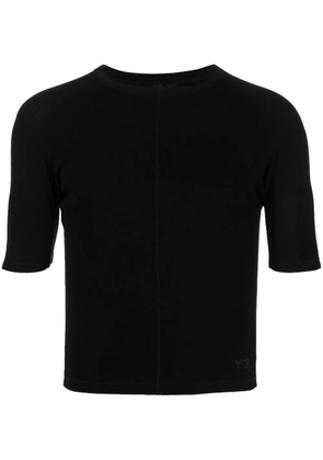 Y-3 crew-neck organic cotton T-shirt - Black