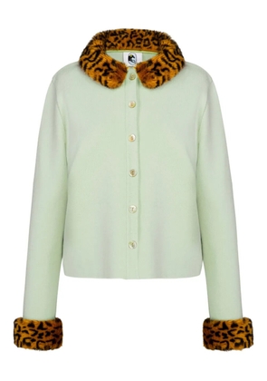 Sleeper Carmela animal-print collar cardigan - Green