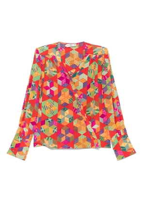 Valentino Garavani Pre-Owned 1980s printed blouse - Red