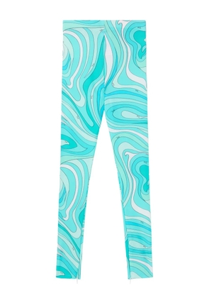 PUCCI Marmo-print leggings - Blue
