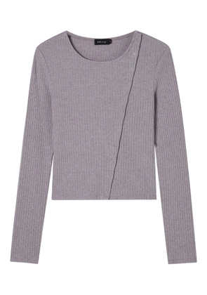tout a coup button ribbed top - Grey