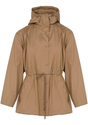 Yves Salomon hooded parka jacket - Brown
