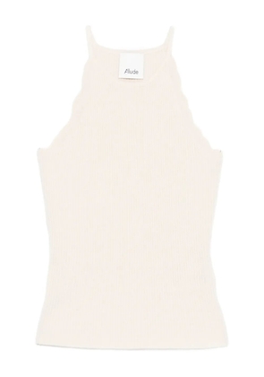 Allude scalloped ribbed tank top - Neutrals